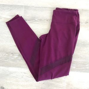 Old Navy burgundy cutout leggings